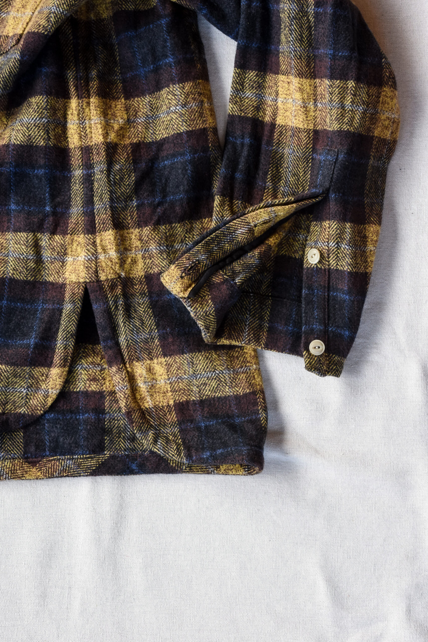 HOPPER’S BRUNCH Flannel Shirt Jacket Yellow Brown