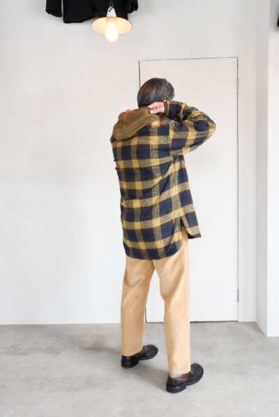HOPPER’S BRUNCH Flannel Shirt Jacket Yellow Brown