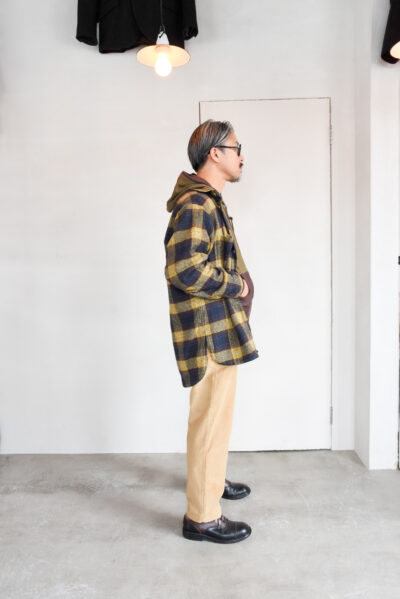 HOPPER’S BRUNCH Flannel Shirt Jacket Yellow Brown