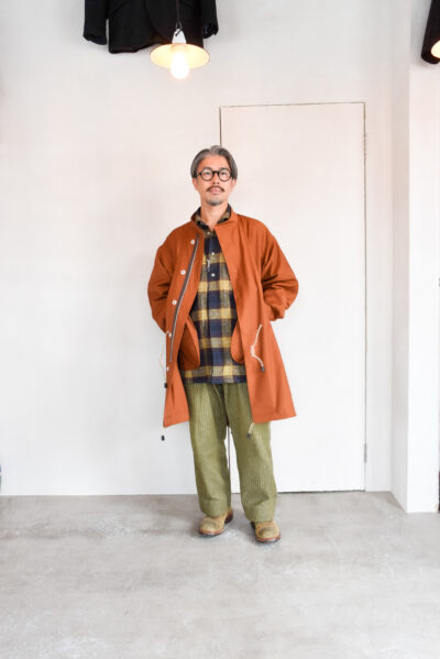 HOPPER’S BRUNCH Flannel Shirt Jacket Yellow Brown