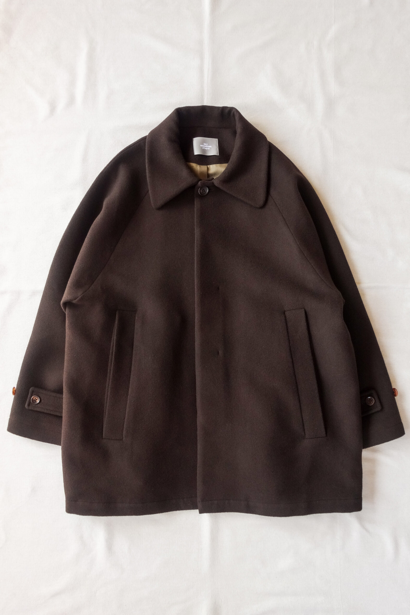 QUILP KILSON Wrap Coat Brushed Wool Brown