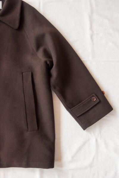 KILSON Wrap Coat Brushed Wool Brown