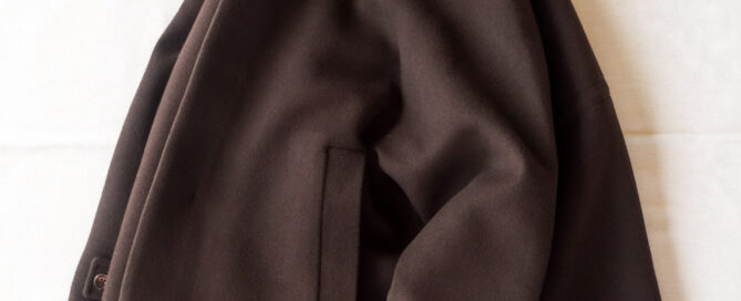 QUILP KILSON Wrap Coat Brushed Wool Brown