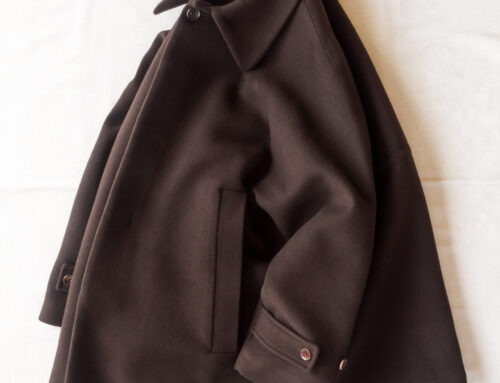 QUILP KILSON Wrap Coat Brushed Wool Brown