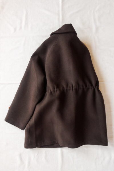 QUILP KILSON Wrap Coat Brushed Wool Brown