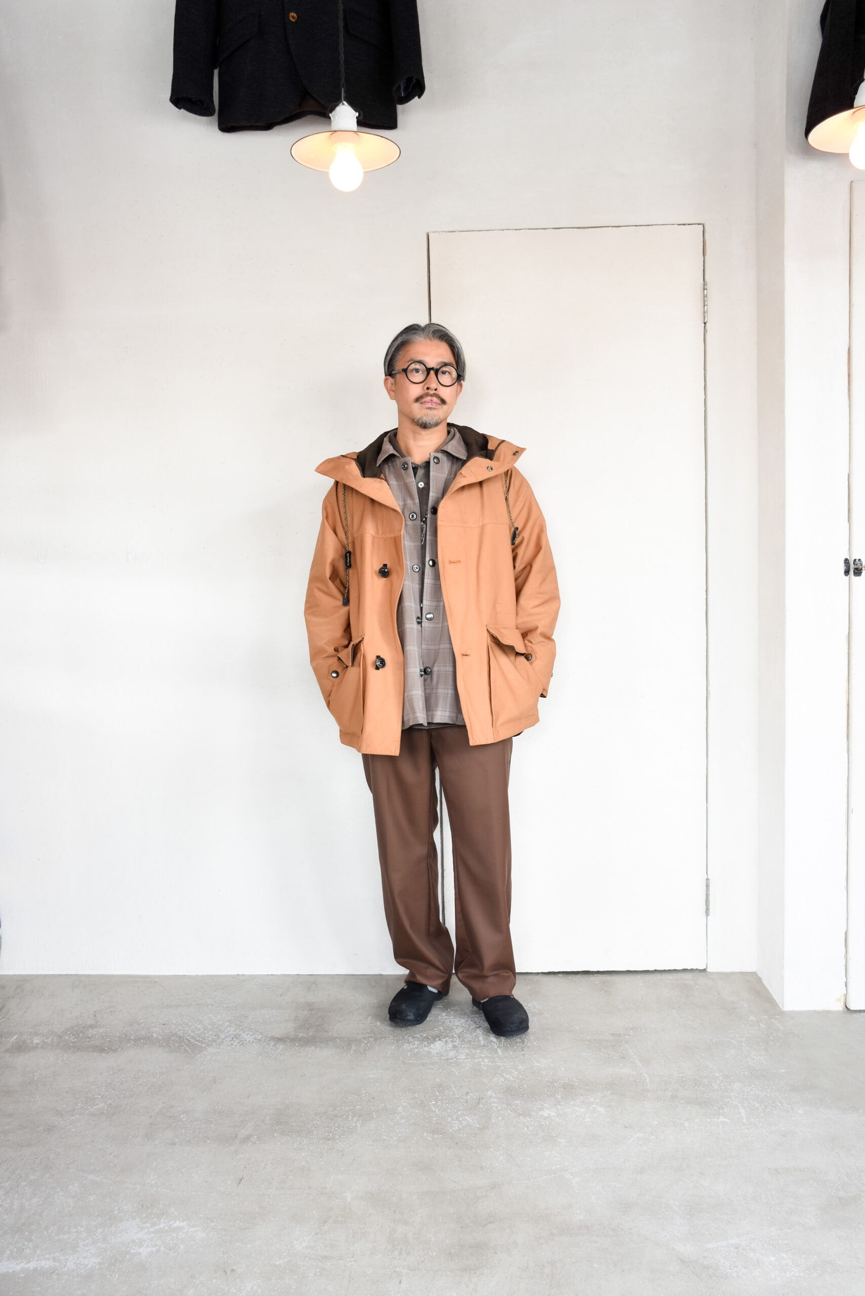 HOPPER'S BRUNCH Motorcycle Trousers Super120’s Wool Brown