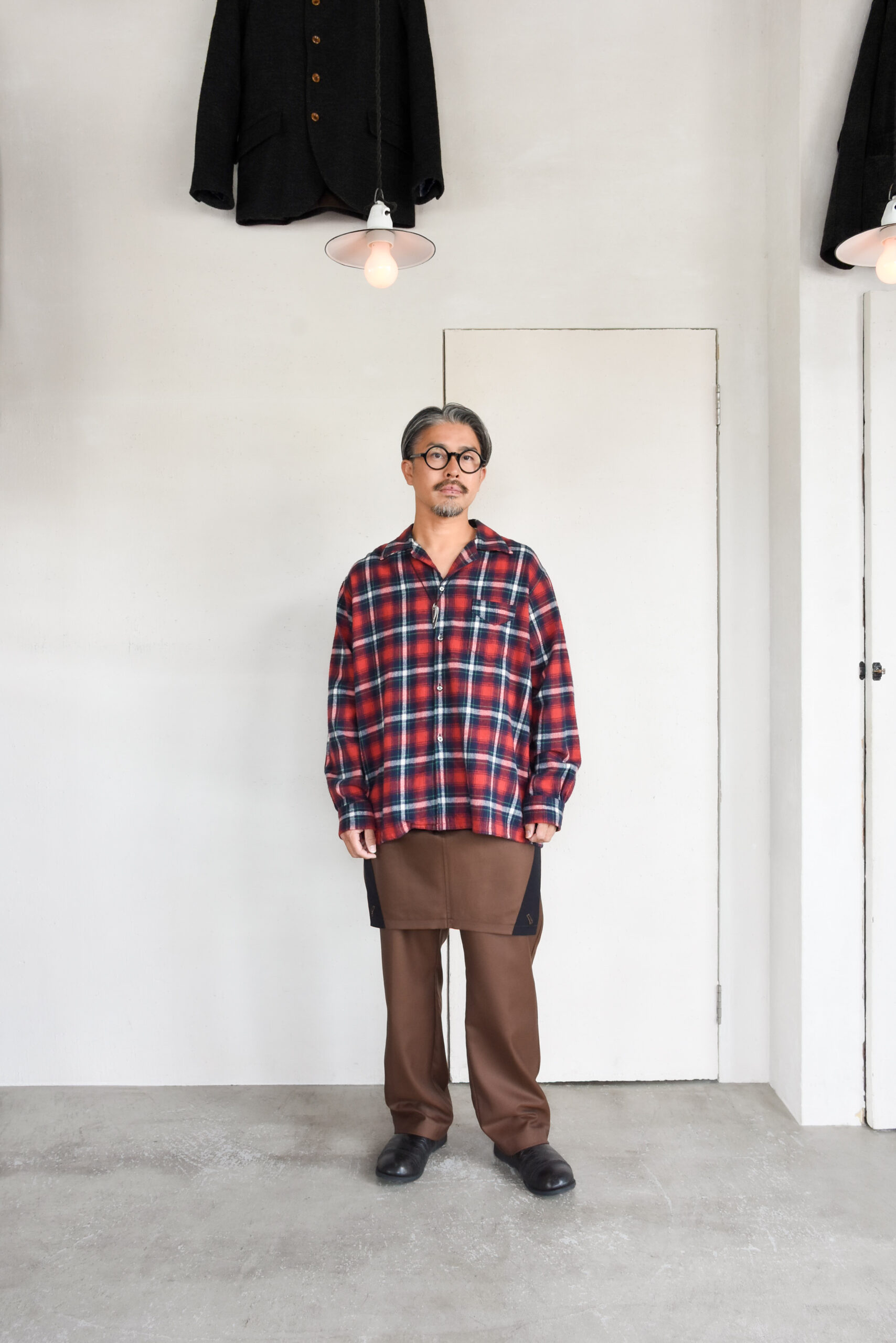 HOPPER'S BRUNCH Motorcycle Trousers Super120’s Wool Brown