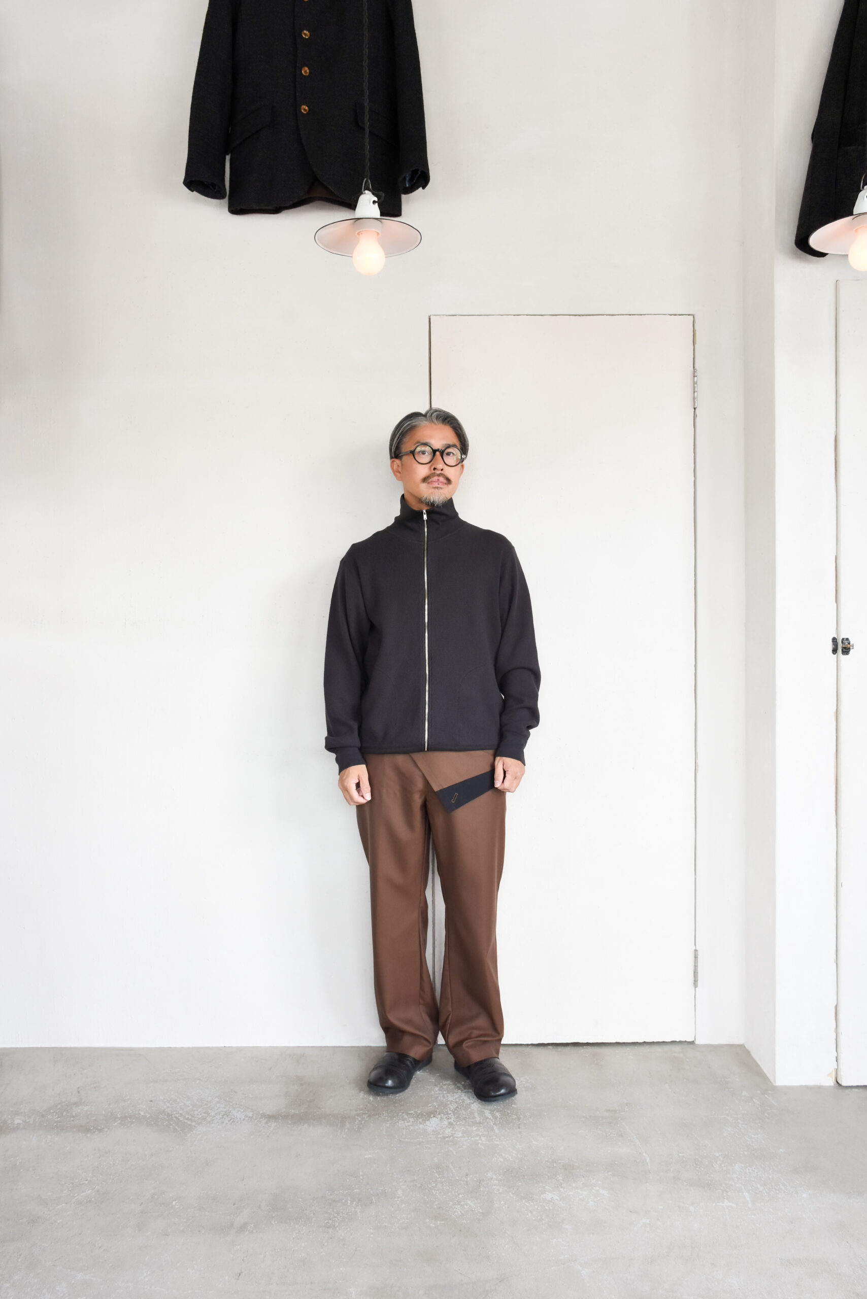 HOPPER'S BRUNCH Motorcycle Trousers Super120’s Wool Brown