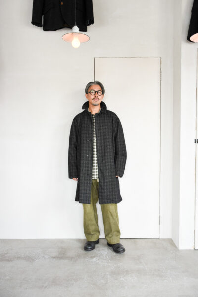 Post O’Alls USN Utility Coat Wool Cotton Nep Salt & Pepper