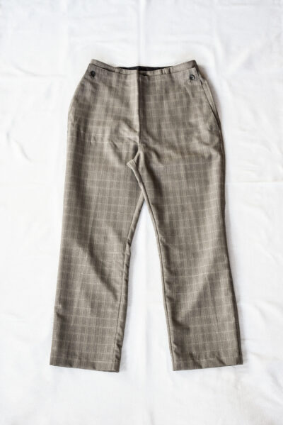 HOPPER'S BRUNCH Motorcycle Trousers Wool Mohair Check