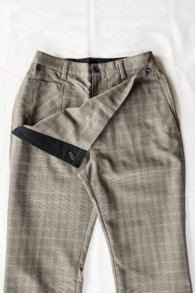 HOPPER'S BRUNCH Motorcycle Trousers Wool Mohair Check