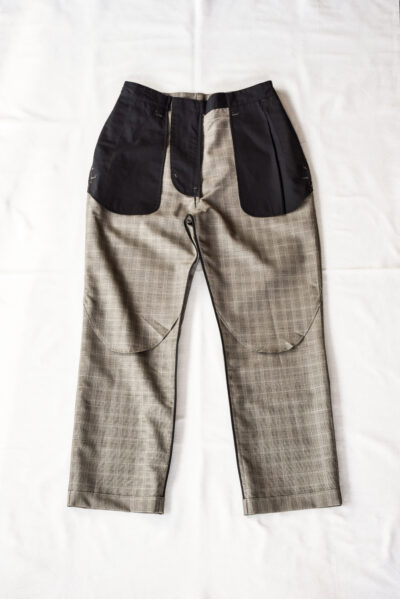 HOPPER'S BRUNCH Motorcycle Trousers Wool Mohair Check