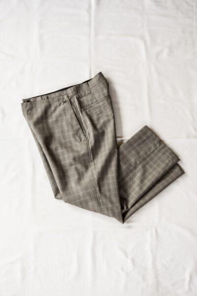 HOPPER'S BRUNCH Motorcycle Trousers Wool Mohair Check