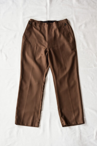 HOPPER'S BRUNCH Motorcycle Trousers Super120’s Wool Brown