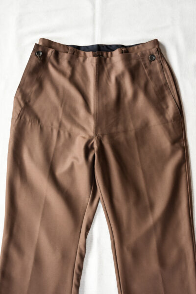 HOPPER'S BRUNCH Motorcycle Trousers Super120’s Wool Brown