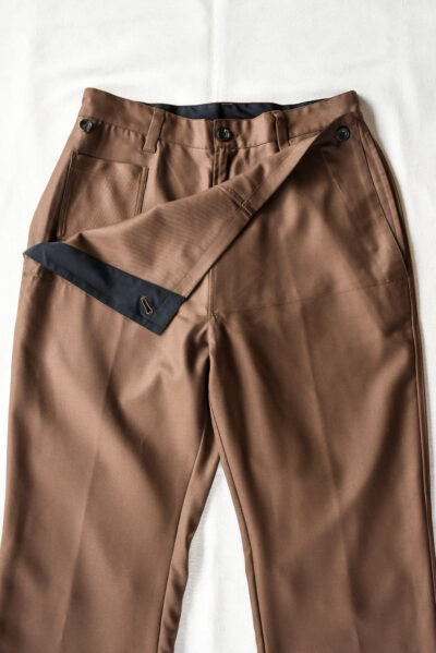 HOPPER'S BRUNCH Motorcycle Trousers Super120’s Wool Brown