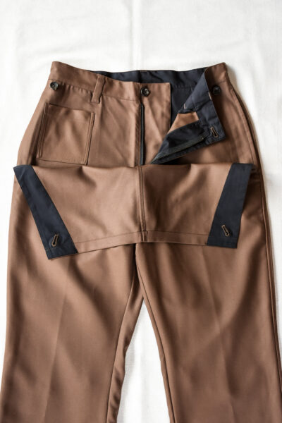 HOPPER'S BRUNCH Motorcycle Trousers Super120’s Wool Brown