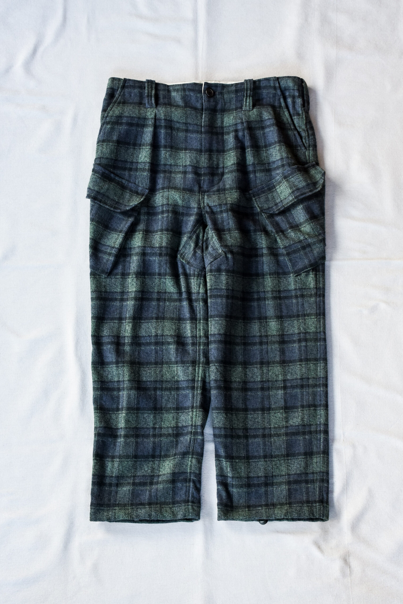 HOPPER’S BRUNCH Flannel Cargo Pants Green Check