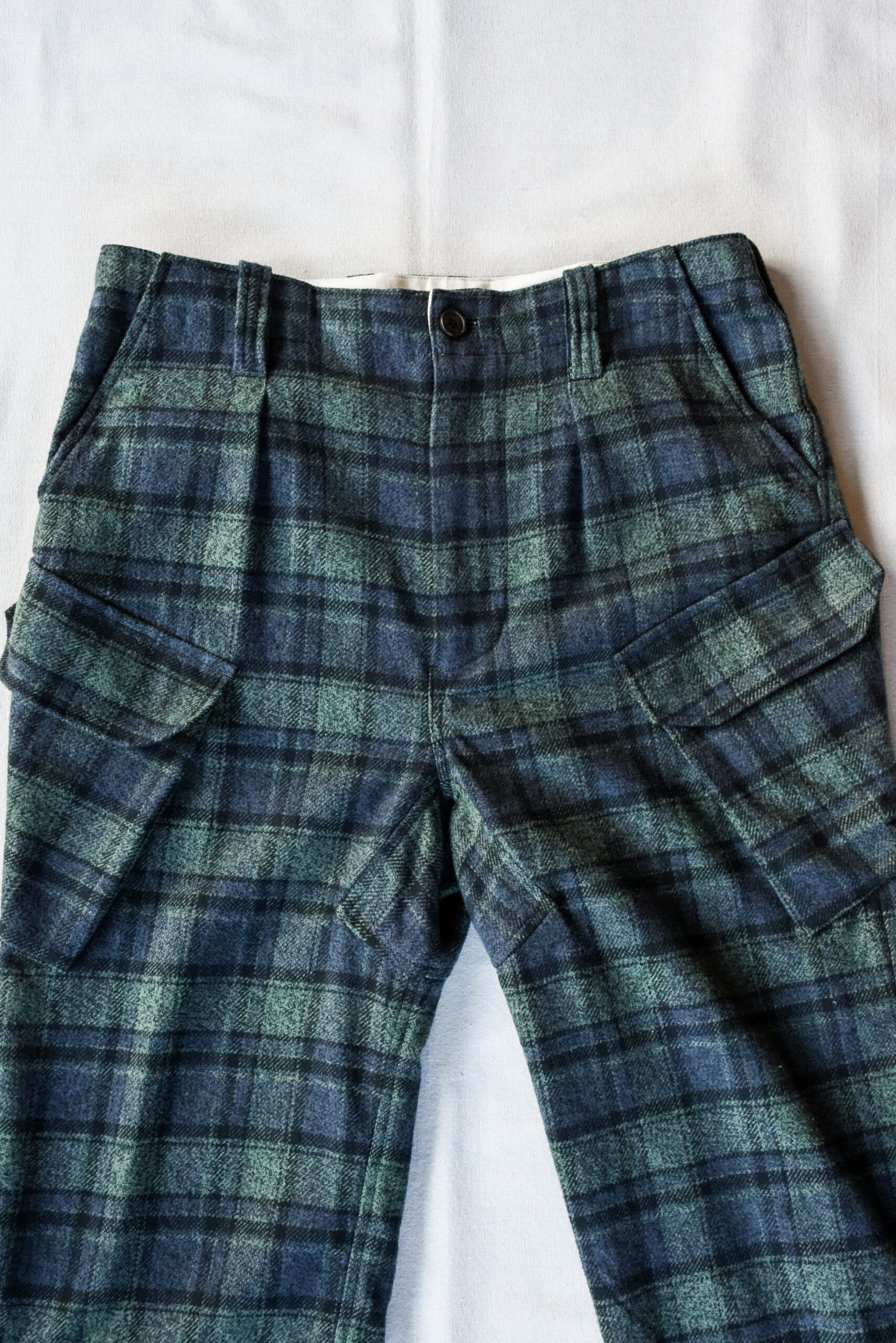 HOPPER’S BRUNCH Flannel Cargo Pants Green Check