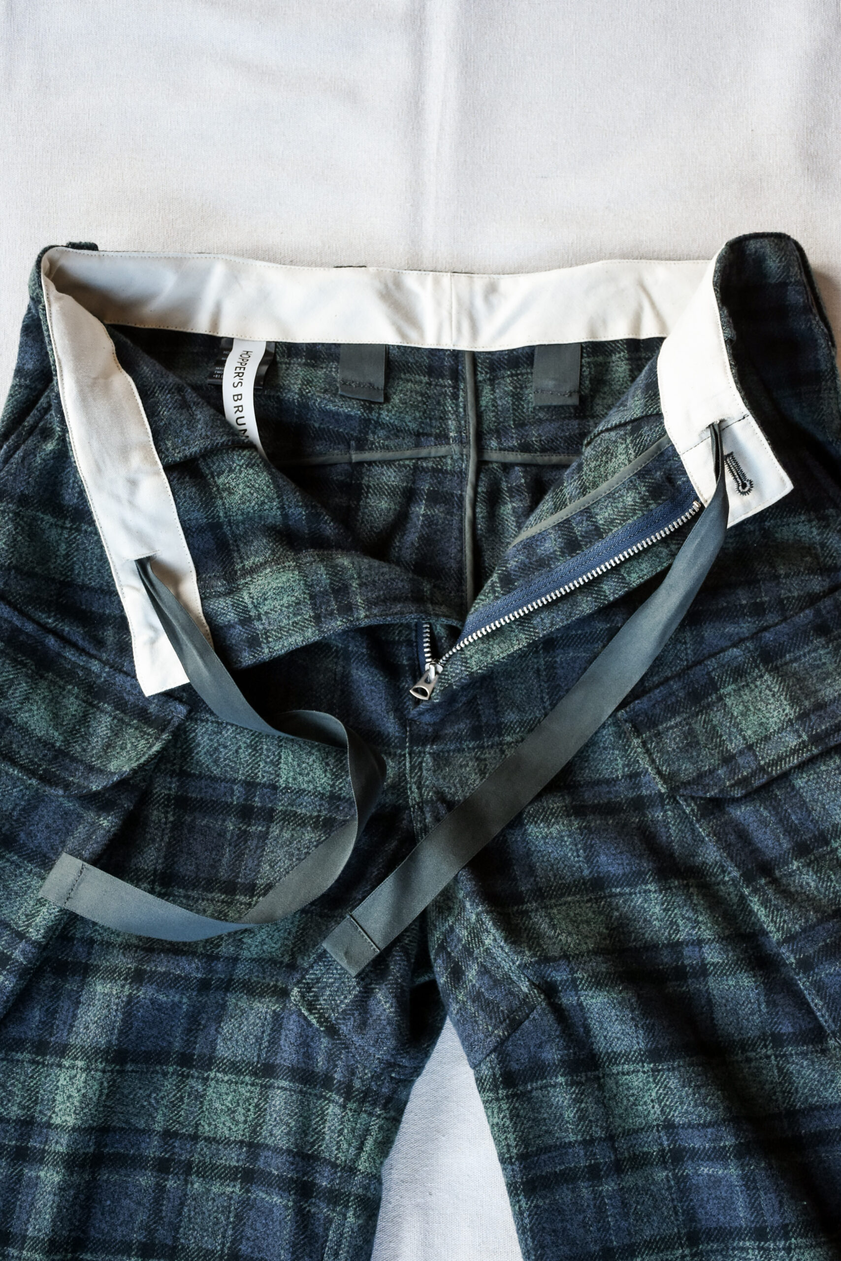 HOPPER’S BRUNCH Flannel Cargo Pants Green Check