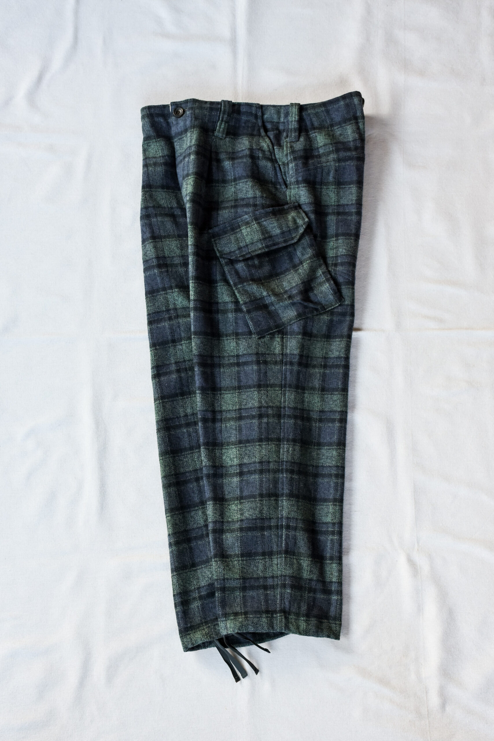 HOPPER’S BRUNCH Flannel Cargo Pants Green Check