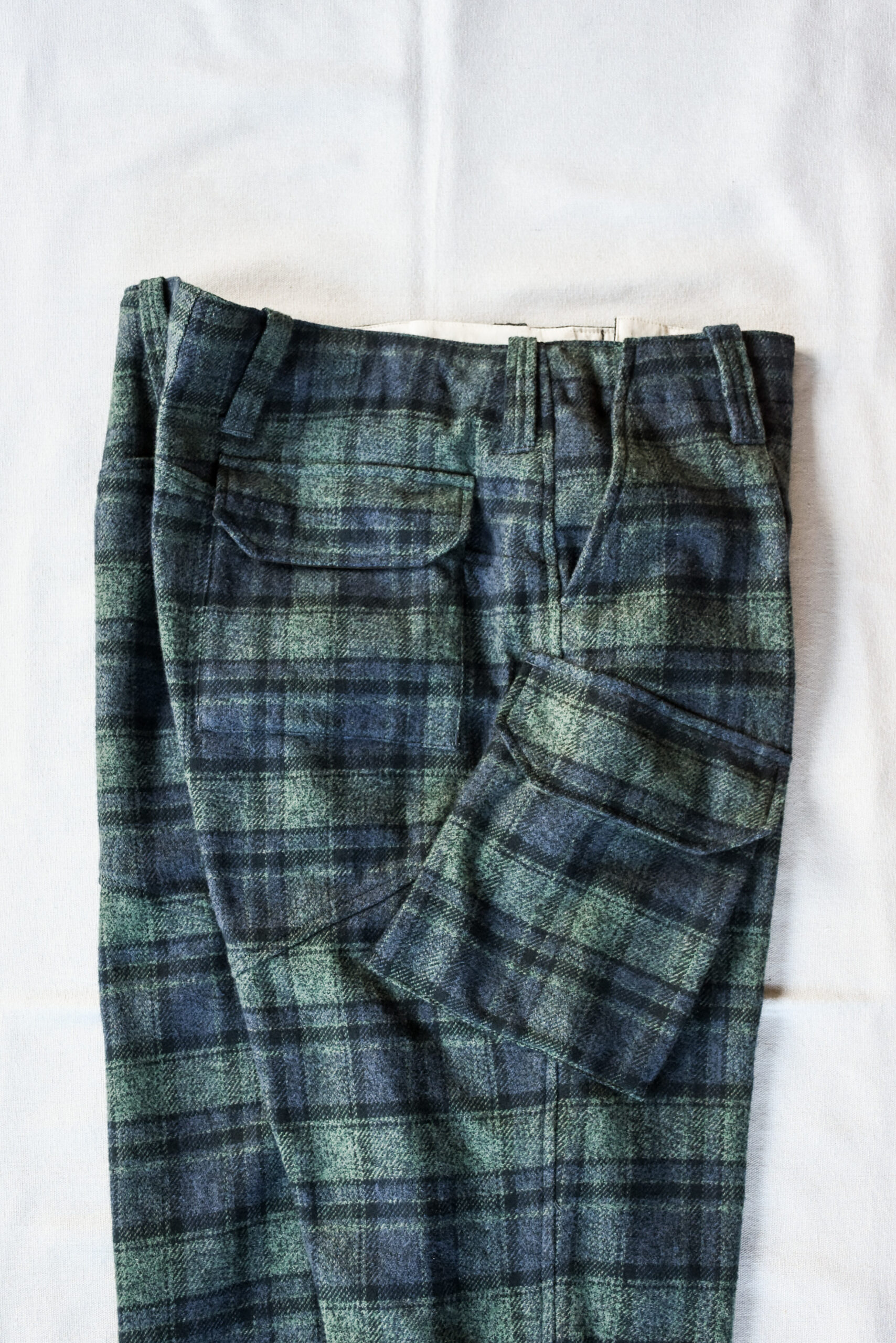 HOPPER’S BRUNCH Flannel Cargo Pants Green Check