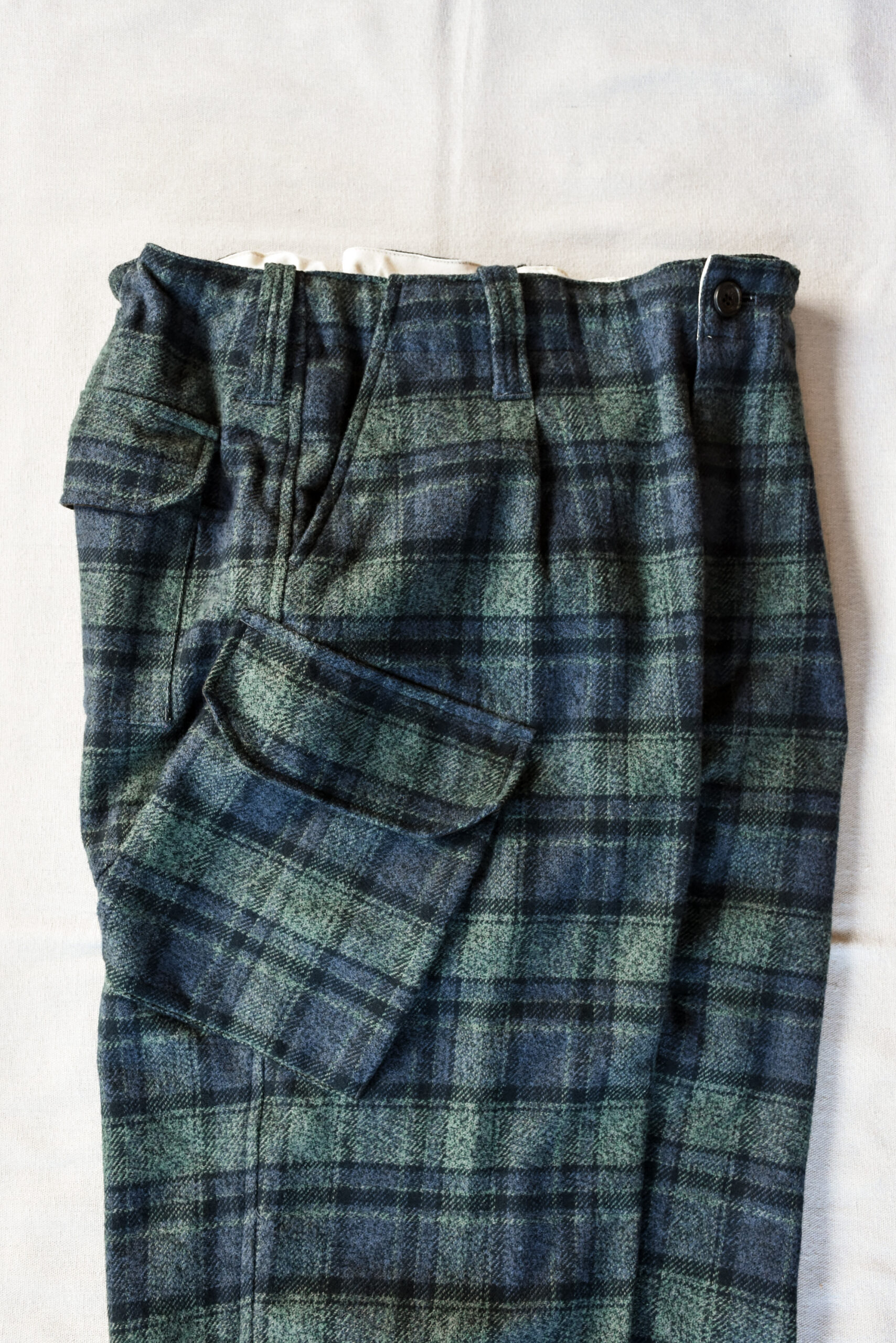 HOPPER’S BRUNCH Flannel Cargo Pants Green Check