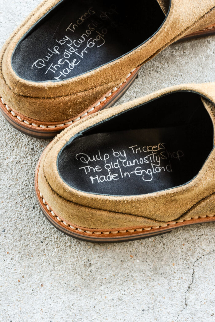 脚付き シエッポ➀ QUILP by Tricker's M7401 Oxford Shoe Waxed Suede Peanuts | kado