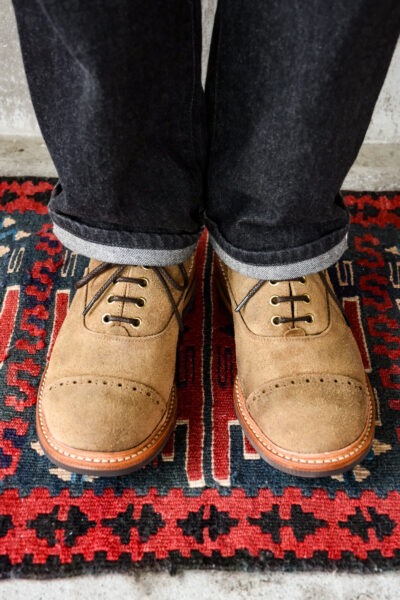 QUILP by Tricker’s M7401 Oxford Shoe Waxed Suede Peanuts