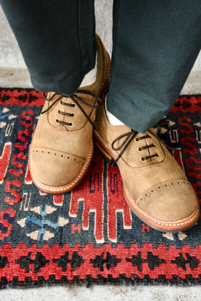 QUILP by Tricker’s M7401 Oxford Shoe Waxed Suede Peanuts