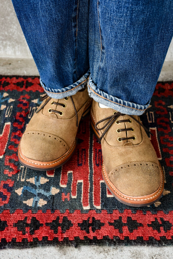 QUILP by Tricker's M7401 Oxford Shoe Waxed Suede Peanuts | kado