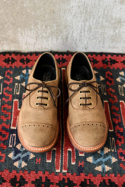 QUILP by Tricker’s M7401 Oxford Shoe Waxed Suede Peanuts