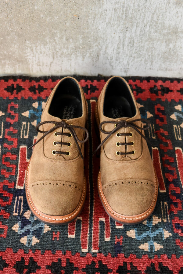 QUILP by Tricker’s M7401 Oxford Shoe Waxed Suede Peanuts
