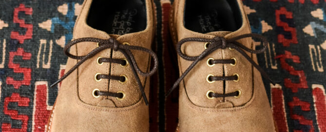 QUILP by Tricker’s M7401 Oxford Shoe Waxed Suede Peanuts