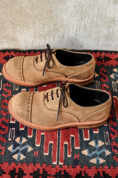 QUILP by Tricker’s M7401 Oxford Shoe Waxed Suede Peanuts