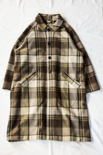 Frank Leder Brown Big Chequared Wool Coat