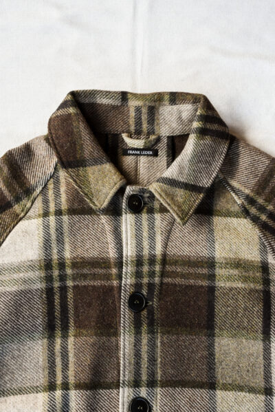 Frank Leder Brown Big Chequared Wool Coat