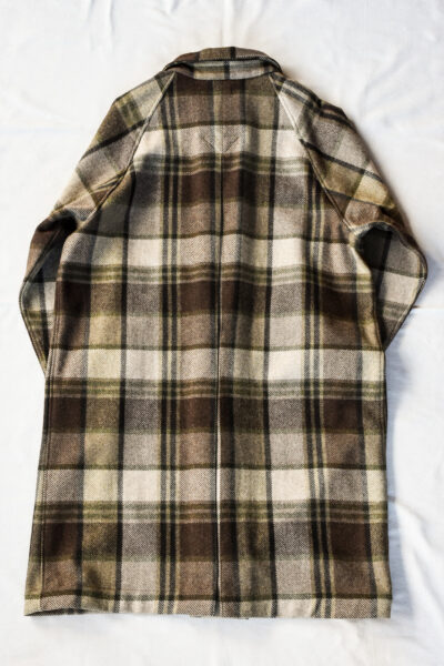 Frank Leder Brown Big Chequared Wool Coat