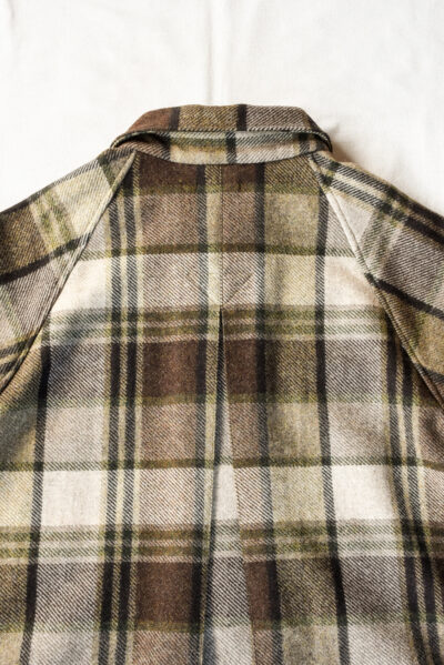 Frank Leder Brown Big Chequared Wool Coat