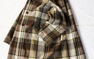 Frank Leder Brown Big Chequared Wool Coat