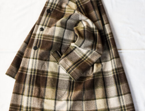 Frank Leder Brown Big Chequared Wool Coat