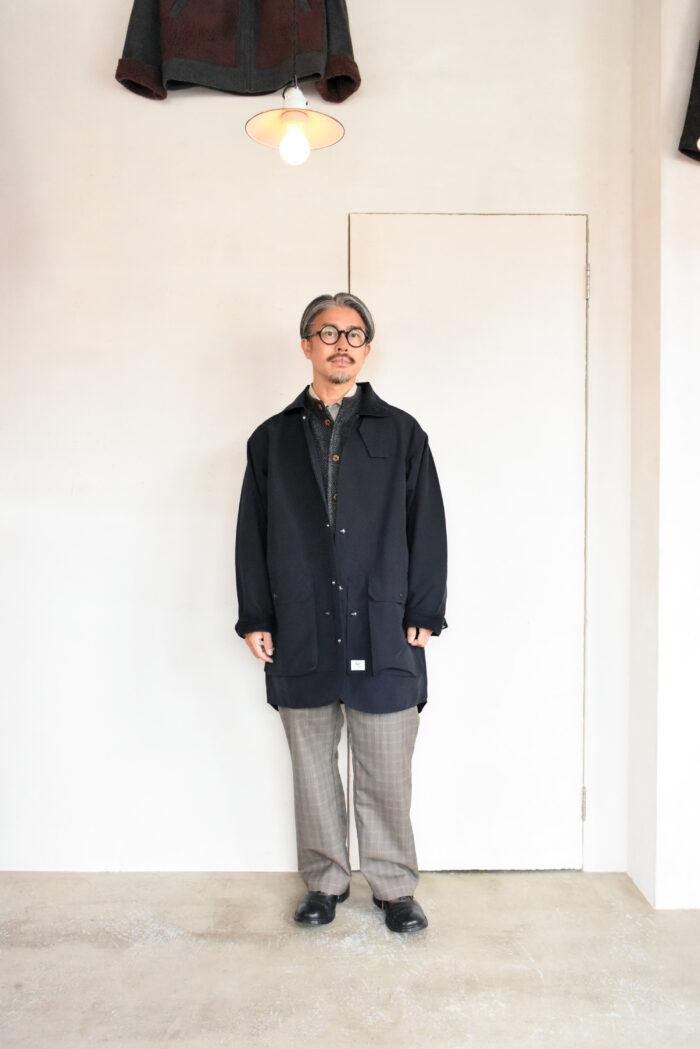 Frank Leder Grey Brown Wool Janker Jacket | kado〔カド オノミチ〕