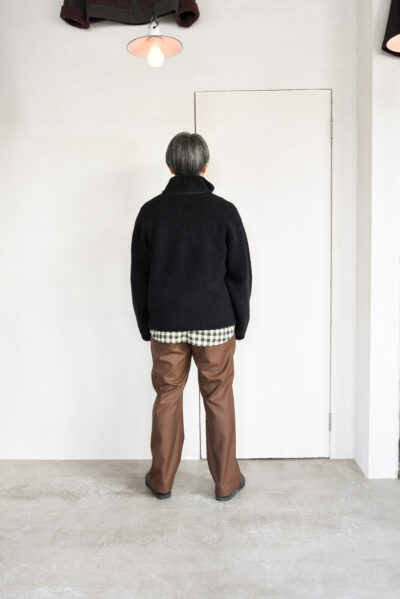 FilMelange PAYTON 2 Tone Pile Half Zip Knit Charcoal Black