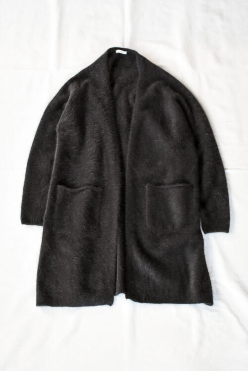 AN SPINNEN Blue Fox Buttonless Long Cardigan