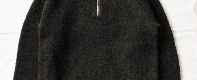 FilMelange PAYTON 2 Tone Pile Half Zip Knit Charcoal Black