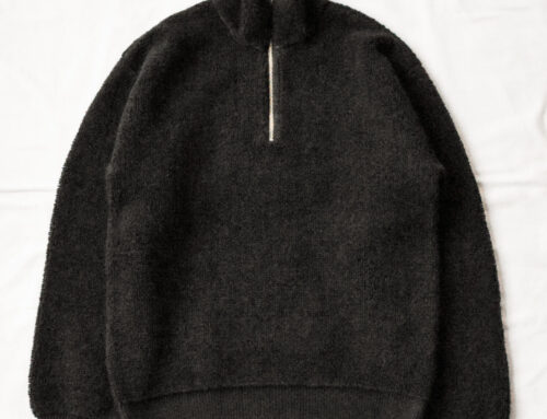 FilMelange PAYTON 2 Tone Pile Half Zip Knit Charcoal Black