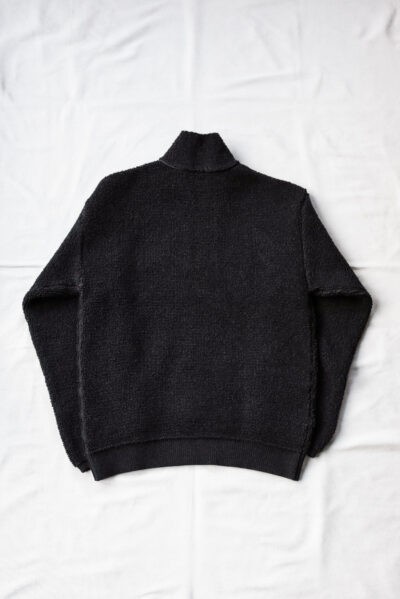 FilMelange PAYTON 2 Tone Pile Half Zip Knit Charcoal Black