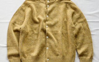 FilMelange SIDNEY Silk Wool Cotton Standcollar Cardigan Jacket Gold Yellow