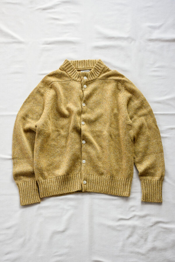 FilMelange SIDNEY Silk Wool Cotton Standcollar Cardigan Jacket Gold Yellow