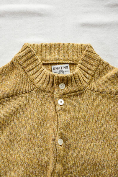 FilMelange SIDNEY Silk Wool Cotton Standcollar Cardigan Jacket Gold Yellow